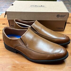 Clarks Men's Brown/Tan Shoes Oxford Loafers Winddon step 11.5 W new in box